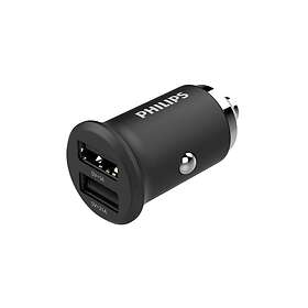 Philips DLP2520-00 Billaddare med 2 Portar (USB/USB) 15W