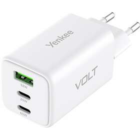 Yenkee VOLT YAC G65 Wall Charger with 3 USB Ports Power Delivery 3.0 QC4.0 YAC G