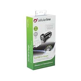 Cellularline CMICROCBRUSBDUAL2A Chargeur de Voiture Double USB 2A