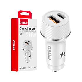 AMiO Autolaturi USB-A + USB-C 20W