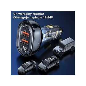 Usams US-CC159 USA859 Dubbel USB + USB-C Billaddare 80W