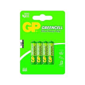 GP Batteries Greencell AAA 4-pack