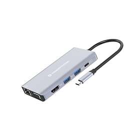 Conceptronic DONN20G USB-C Hub 100 W 10/100/1000 Mbit/s