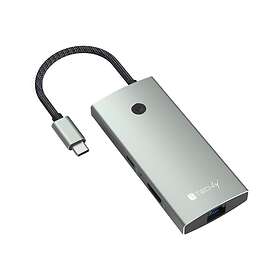 Techly IUSB32C-HUB6HPDI Station d'accueil USB-C avec HDMI et 1GbE
