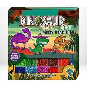 SupaSplat SPLAT PLANET Pixel Art Melty Bead Kit Dinosaurukset 3000 Helmiä