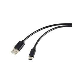 Renkforce RF-5720398 USB-A till USB-C USB 2.0 1.8 m