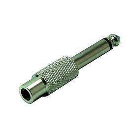 TRU COMPONENTS 1559804 Jack-adapter 6,3 mm Hane till RCA-hona Mono-adapter