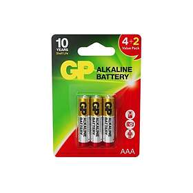 GP Batteries Super Alkaline AAA 6-pack