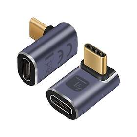 Techly IADAP-USB4C-40G USB-C 90 Graders Adapter 40Gbps 4K og 8K