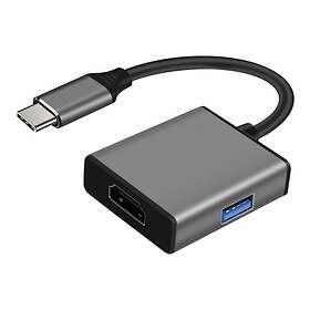 Art OEM-C8 USB-C Mâle vers HDMI, USB Type A Femelle Adaptateur 15cm 4K30Hz (3840