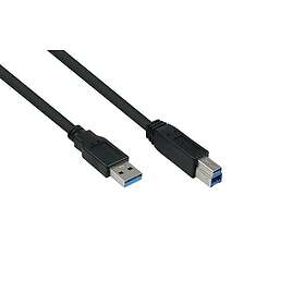 Alcasa electronik Alcasa UK30P-AB-005S USB-A vers USB-B USB 3.2 Gen 1 0.5 m