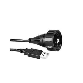 Bulgin PX0840/B/3M00 USB-A till USB Panel Mount 3.00 m