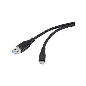 Renkforce RF-4995172 USB-A till USB-C USB 3.2 Gen 1 1 m