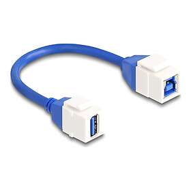 DeLock 86970 USB-A Keystone til USB-B Keystone Op til 5 Gbps 20 cm