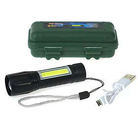 Adar Metal Flashlight With Usb Charger Varifocal