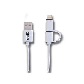 2GO 795637 USB-A till Micro-USB B/Lightning 1m
