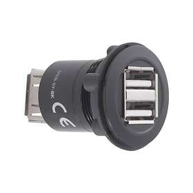 TRU COMPONENTS 1229323 Flush Dual USB 2.0 A Femelle à 2x USB A Femelle Adaptateu