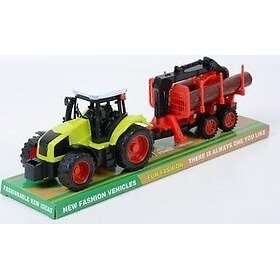 John Deere Traktor med jordbruksmaskiner