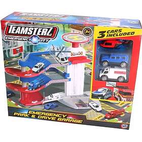 Teamsterz Emergency City 3-kerroksinen Autotalli 3-pack