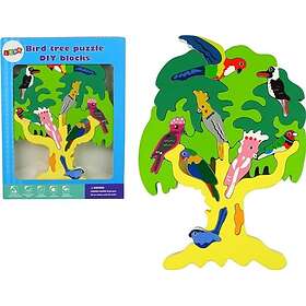Lean Toys Fugl Tre DIY Blokker Puslespill