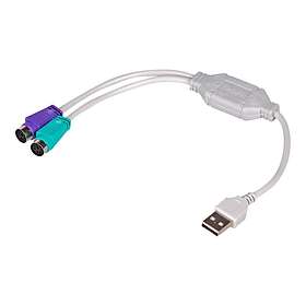 Akyga AK-AD-15 Adaptateur PS/2 Femelle vers USB Mâle