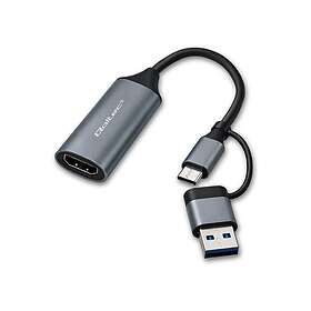 Qoltec 53789 Videoinspelningskort Usb-C Usb-A Hdmi-Adapter 4K 30Hz