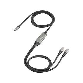 Renkforce RF-6721084 USB-C till 2 x USB-C USB 2.0 1.5 m