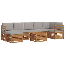 vidaXL Sectional Sofa 8 pcs Brown