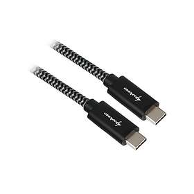 Sharkoon 4044951027057 USB-C till USB-C USB 3.1 0.5 m Aluminiumfläta