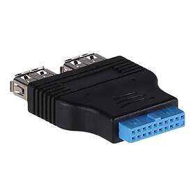 Akyga AK-CA-58 Adaptateur USB 3.0 19 broches femelle vers USB Type A femelle