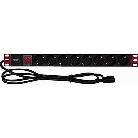 Techly RackMount 8-Way Switched Power Strip 2m 365733