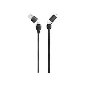 2GO 797369 USB-A till USB-C, USB-C till Lightning 1.2 m