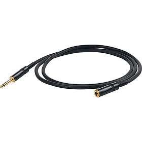 Proel 6.3mm Stereo Hona till 6.3mm Stereo Hane Adapterkabel 3m PRCHLP190LU3