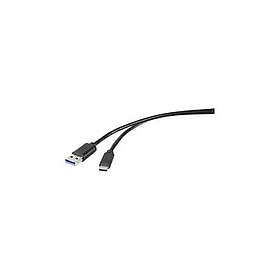 Renkforce RF-4536470 USB-A vers USB-C USB 3.2 Gen 1 0.15 m