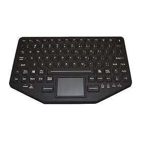 Gamber-Johnson Ikey Dual Connectivity Slim Näppäimistö Kosketuslevyllä Taustaval