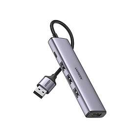 Ugreen UGR1320 USB 3.2 Gen 1 (3.1 Gen 1) Typ-A till USB 3.2 Gen 1 (3.1 Gen 1) Typ-A Adapter 480 Mbit/S Aluminium Rund Kabel