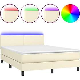 vidaXL Sengeramme med madras & LED 140x200cm 3134107