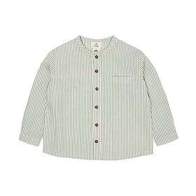 Copenhagen Colors Bäckebölja GOTS Green Cream Stripe Skjorte (Herre)