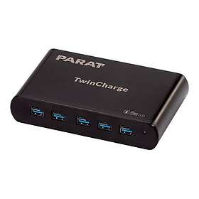Parat Tc5 Twincharger GaN USB-C Vegglader 990596999