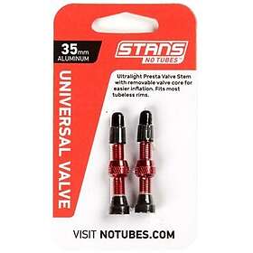 Stans No Tubes Valve Adapter Universal Presta Valve Stems Aluminium Red 44 mm Pa