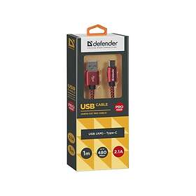 Defender 87813 USB-A till USB-C USB 2.0 1m