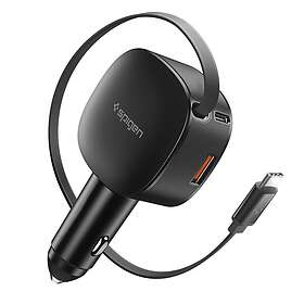 Spigen EV603BT Autolaturi sisäänvedettävällä USB-C-kaapelilla 60W