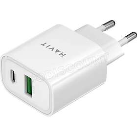 Havit 201004001199572 Chargeur Mural 1x USB-A + 1x USB-C 20W