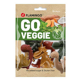 Flamingo Go Veggie Dinosaur Mix Vegetariskt hundgodis 2x120g