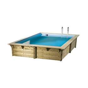 Ubbink Fidji Rectangulaire Piscine en Bois Set avec Pompe 300x400x120cm