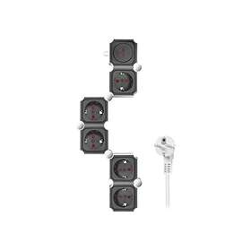 LogiLink 5-vägs Överspänningsskyddad Grenuttag 1.5m LPS277