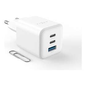 Ganfixedmini FIXED Fast FIXCG65M-2C1A-WH 2xUSB-C ja USB-A-lähtö, PD-tuki 65W