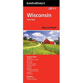 Rand McNally Easy to Read: Wisconsin State Map