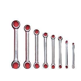 Bahco 1949M-10-11-12-13-14-15-17-19-19-22 Öppen Ringnyckel Set 8st