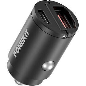 FoneKit Travel PD USB-A + USB-C Billaddare 30W